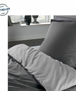 bugatti Bettwäsche 135x200 4939/800 Wende-Bettwäsche 135 x 200 cm, Baumwolle, Anthrazit-hellgrau, Grau
