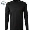 RAGMAN T-Shirt 482180/009 Longsleeve, Body Fit, Pima Baumwolle, Schwarz