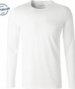 RAGMAN T-Shirt 482180/006 Longsleeve, Body Fit, Pima Baumwolle, Weiß