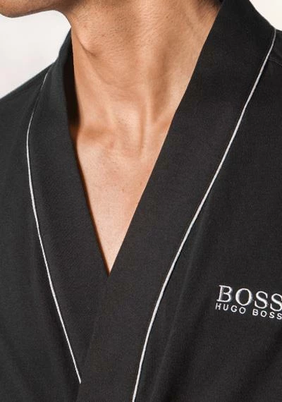 BOSS Kimono schwarz 50229070/001 Bademantel, Baumwolle 2 BOSS Kimono schwarz 50229070/001 Bademantel, Baumwolle – Bild 2