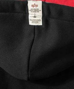 ALPHA INDUSTRIES Hoodie 143302/03 Baumwolle, Schwarz, Black -schlechtchritte 197837 norm4