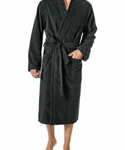 JOOP! Bademantel Kimono 1618/97 Baumwolle, Schwarz