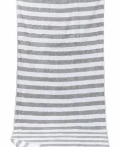 JOOP! Duschtuch 1610/DT/76 80 x 150 cm, Grau gestreift, Silber