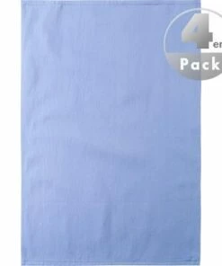 Kleinmann Geschirrtuch 4er Pack 146180/2096 Baumwolle, Hellblau, Blau
