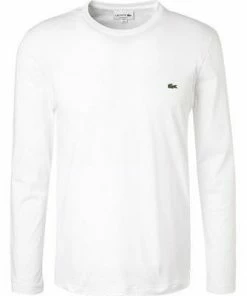 LACOSTE T-Shirt TH2040/001 Longsleeve, Regular Fit, Baumwolle, Weiß, Blanc