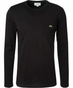 LACOSTE T-Shirt TH2040/031 Longsleeve, Regular Fit, Baumwolle, Schwarz, Noir