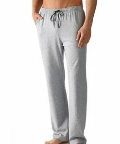 Mey LOUNGE Hose lang 24660/620 Pyjamahose, Baumwolle, Hellgrau, Light grey