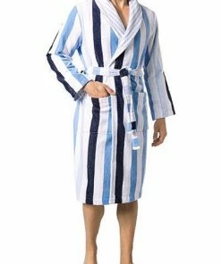 Kleinmann Bademantel Classic Stripes 1521311/3 Baumwolle, Blau-weiß gestreift, Blau