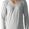 Mey CLUB Shirt 1/1 Arm 46520/620 Longsleeve, Baumwolle, Hellgrau meliert, Light grey