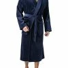 DEREK ROSE Towelling Gown 5700/TRIT010NAV Bademantel, Baumwolle, Navy