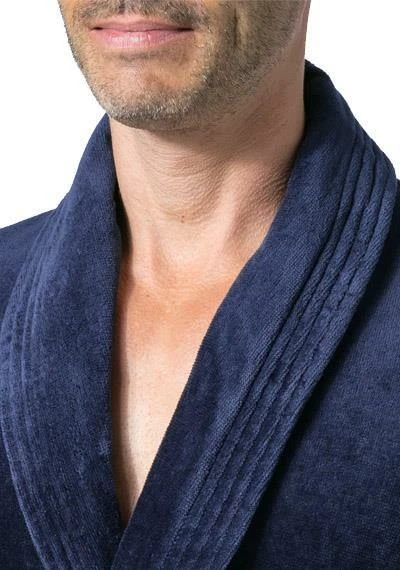 DEREK ROSE Towelling Gown 5700/TRIT010NAV Bademantel, Baumwolle, Navy 2 DEREK ROSE Towelling Gown 5700/TRIT010NAV Bademantel, Baumwolle, Navy – Bild 2