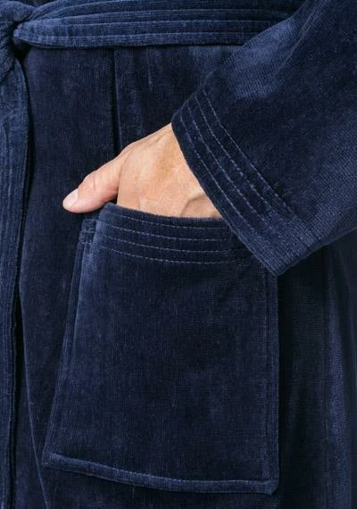 DEREK ROSE Towelling Gown 5700/TRIT010NAV Bademantel, Baumwolle, Navy 3 DEREK ROSE Towelling Gown 5700/TRIT010NAV Bademantel, Baumwolle, Navy – Bild 3