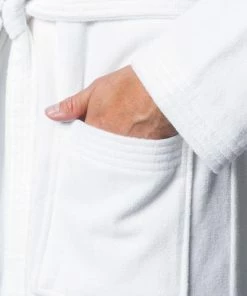 DEREK ROSE Towelling Gown 5700/TRIT010WHI Bademantel, Baumwolle, Weiß -schlechtchritte 251711 norm3