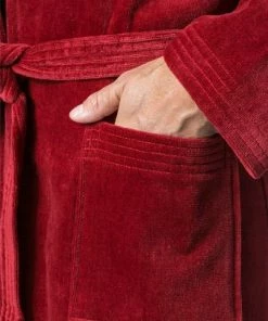 DEREK ROSE Towelling Gown 5700/TRIT010WIN Bademantel, Baumwolle, Rot -schlechtchritte 251712 norm3