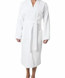 JOOP! Bademantel Kimono 1647/600 Baumwolle, Weiß