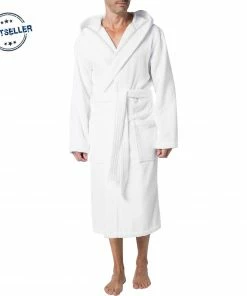 JOOP! Bademantel Kapuze 1648/600 Baumwolle, Weiß