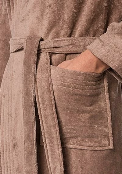 LASA Bademantel Cool 1511310/3234 Baumwolle, Hellbraun, Castano 3 LASA Bademantel Cool 1511310/3234 Baumwolle, Hellbraun, Castano – Bild 3