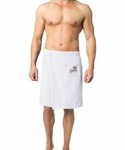 Kleinmann Sauna Kilt 009100/755 Saunakilt, Baumwolle, Weiß, Braun