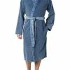 Kleinmann Kimono 1621302/3 Bademantel, Baumwolle, Jeansblau meliert, Blau