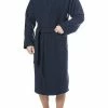Kleinmann Kimono 1622201/344 Bademantel, Baumwolle, Nachtblau, Marine
