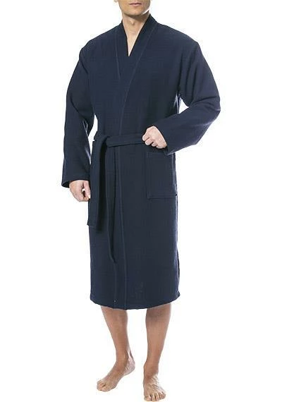 Kleinmann Kimono 1622201/344 Bademantel, Baumwolle, Nachtblau, Marine 1 Kleinmann Kimono 1622201/344 Bademantel, Baumwolle, Nachtblau, Marine