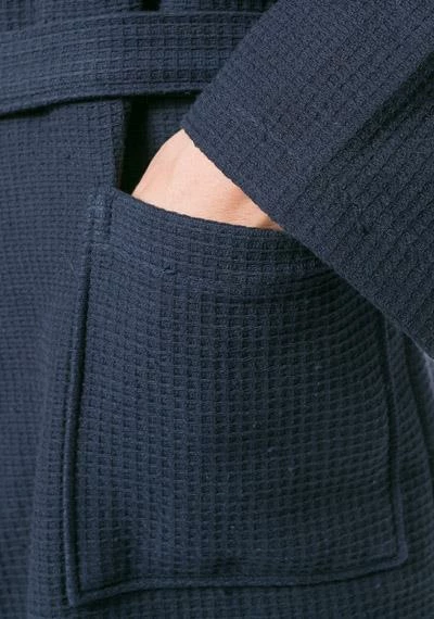 Kleinmann Kimono 1622201/344 Bademantel, Baumwolle, Nachtblau, Marine 3 Kleinmann Kimono 1622201/344 Bademantel, Baumwolle, Nachtblau, Marine – Bild 3