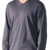 Mey LOUNGE Shirt 1/1 Arm 20720/7 Longsleeve, Baumwolle, Anthrazit, Soft grey
