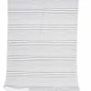 Kleinmann Strandtuch 176122/6 100 x 180 cm, Hellgrau gestreift, Grau