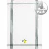 Kleinmann Geschirrtuch Zitrone 4er Pack 137223/4 Geschirrtücher, Baumwolle, Weiß-grün, Grün