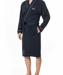 BOSS Kimono dunkelblau 50229070/403 Hausmantel, Baumwolle, Navy