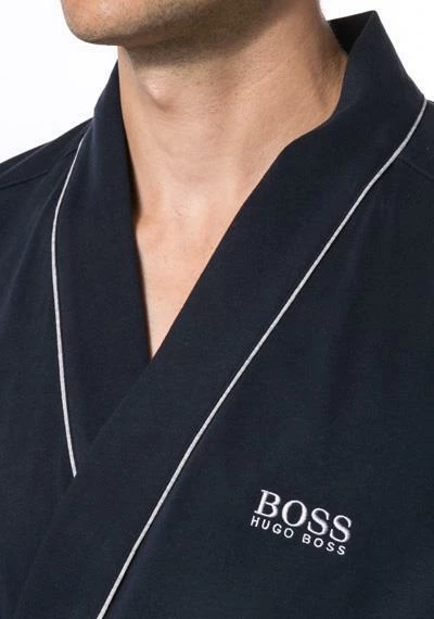 BOSS Kimono dunkelblau 50229070/403 Hausmantel, Baumwolle, Navy 2 BOSS Kimono dunkelblau 50229070/403 Hausmantel, Baumwolle, Navy – Bild 2