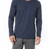 Novila T-Shirt 8592/492/104 Longsleeve, Baumwolle, Blau meliert, Marine