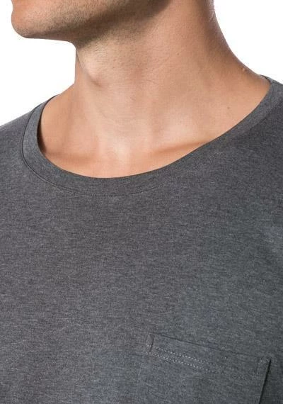 Novila T-Shirt 8592/492/111 Longsleeve, Baumwolle, Grau meliert, Anthrazit 2 Novila T-Shirt 8592/492/111 Longsleeve, Baumwolle, Grau meliert, Anthrazit – Bild 2