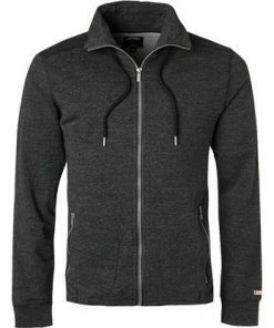 Jockey Jacket 500707H/950 Sweatjacke, Baumwolle, Schwarz meliert, Jet black melange