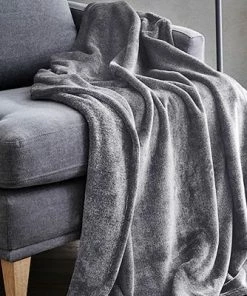 bugatti Mikrofaser Plaid grau 3300/800 Decke