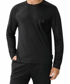 Zimmerli Jersey Loungewear Shirt 8520/21090/598 Longsleeve, Baumwolle, Anthrazit, Phantom
