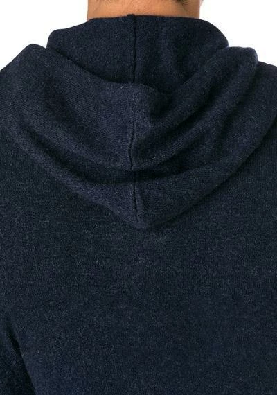 DEREK ROSE Loungewear-Jacke 3136/FINL001MID Kapuzenjacke, Reines Kaschmir, Marineblau meliert 3 DEREK ROSE Loungewear-Jacke 3136/FINL001MID Kapuzenjacke, Reines Kaschmir, Marineblau meliert – Bild 3