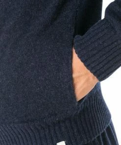 DEREK ROSE Loungewear-Jacke 3136/FINL001MID Kapuzenjacke, Reines Kaschmir, Marineblau meliert 7 DEREK ROSE Loungewear-Jacke 3136/FINL001MID Kapuzenjacke, Reines Kaschmir, Marineblau meliert -schlechtchritte 299951 norm4