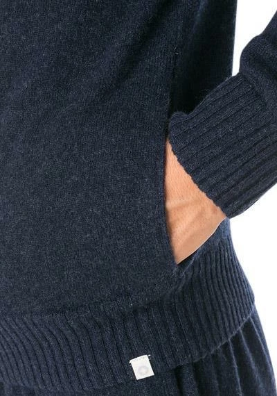 DEREK ROSE Loungewear-Jacke 3136/FINL001MID Kapuzenjacke, Reines Kaschmir, Marineblau meliert 4 DEREK ROSE Loungewear-Jacke 3136/FINL001MID Kapuzenjacke, Reines Kaschmir, Marineblau meliert – Bild 4