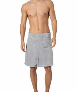 LASA Sauna Kilt 1811206/6 Saunkilt, Baumwolle, Hellgrau, Grau