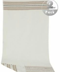 LASA Handtuch 50 x 100 cm 2er Pack 187106/HT/5 Handtücher, Wollweiß, Beige