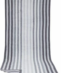 LASA Saunatuch 85 x 200 cm 187121/6 Grau gestreift, Grau