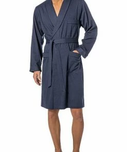 Novila Hausmantel Lord 9592/046/104 Baumwolle, Marine meliert, Marine