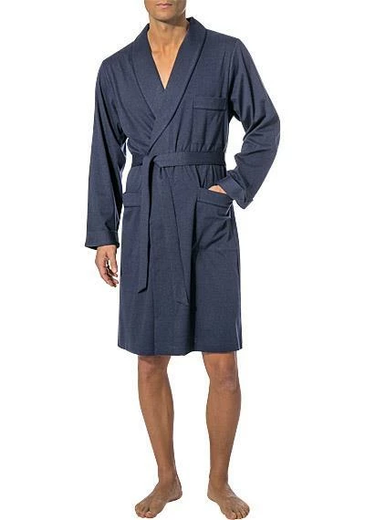 Novila Hausmantel Lord 9592/046/104 Baumwolle, Marine meliert, Marine 1 Novila Hausmantel Lord 9592/046/104 Baumwolle, Marine meliert, Marine