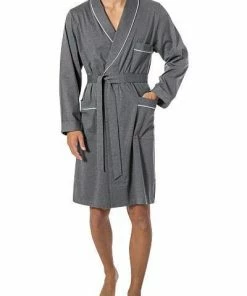 Novila Hausmantel Lord 9592/046/111 Baumwolle, Anthrazit meliert, Anthrazit