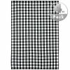 LASA Geschirrtuch 50 x 70 cm 4er Pack 187171/3 Geschirrtücher, Baumwolle, Schwarz-weiß kariert, Schwarz