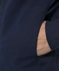 HANRO Jacke Living 07 5076/0496 Sweatjacke, Baumwolle, Navy, Black iris -schlechtchritte 311230 norm3