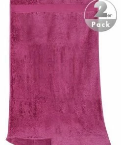 LASA Handtuch 50 x 100 cm 2er Pack 3409/HT/2967 Handtücher, Fuchsia, Weinrot