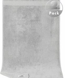 LASA Handtuch 50 x 100 cm 2er Pack 196106/HT/6 Handtücher, Hellgrau, Grau