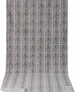 LASA Saunatuch 85 x 200 cm 196210/ST/3 Baumwolle, Grau gemustert, Blau